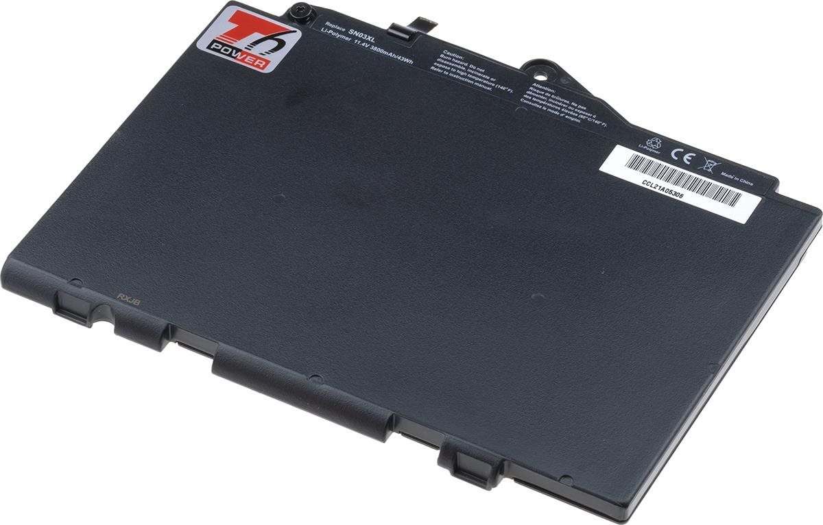 T6 Power pro Hewlett Packard EliteBook 820 G3, Li-Poly, 11,4 V, 3800 mAh (43 Wh), černá