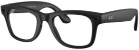 Meta RAY-BAN Meta Wayfarer (Standard) Smart Glasses - Matte Black, Transitions Graphite Green