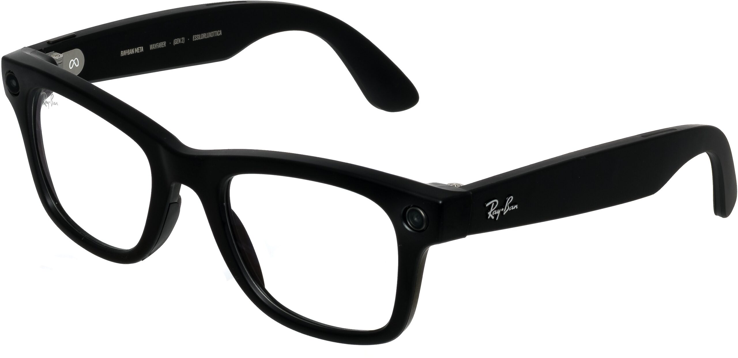 Meta RAY-BAN Meta Wayfarer (Standard) Smart Glasses (Gen 2) - Matte Black, Clear to Grey Transitions