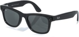Meta RAY-BAN Meta Wayfarer (Large) Smart Glasses - Shiny Black, G15 Green
