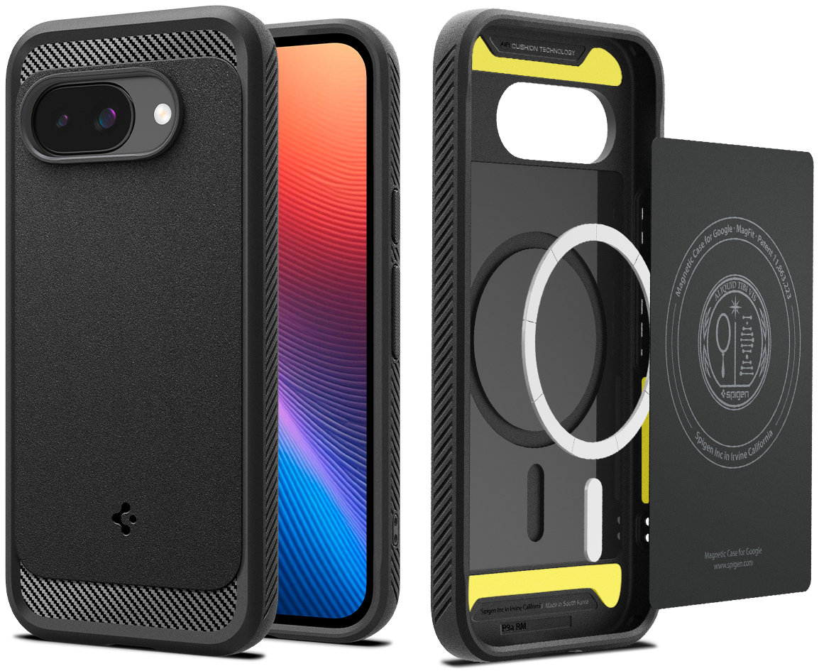 Spigen Rugged Armor MagSafe Matte Black Google Pixel 9a