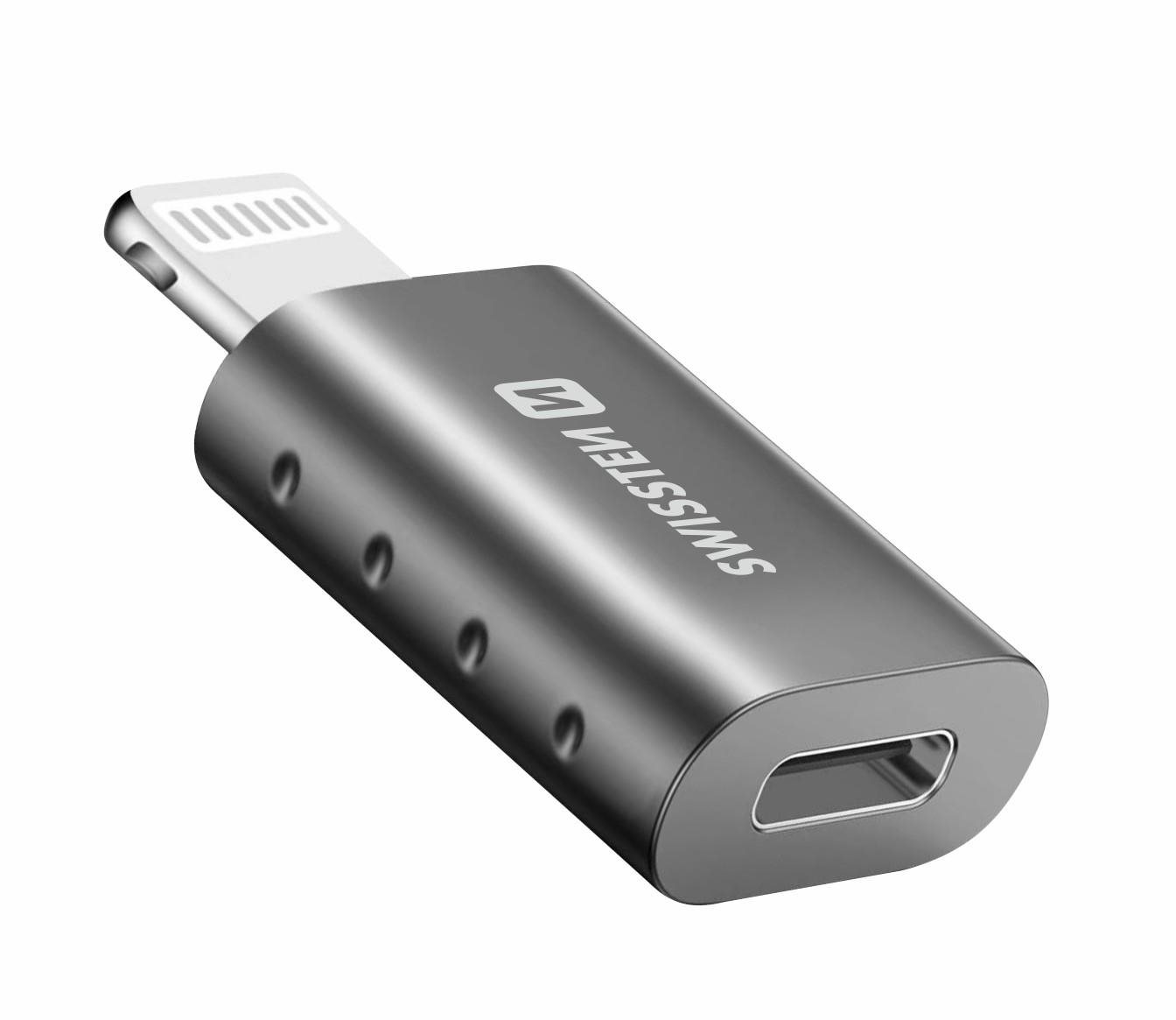 Swissten adaptér Lightning (M) / USB-C (F)