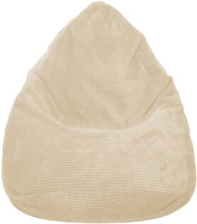 TopKing Sedací vak manšestr Lincoln, béžový, 125 cm