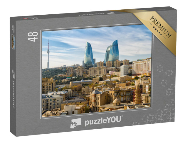 puzzle 48 dílků „Baku, hlavní město Ázerbájdžánu“