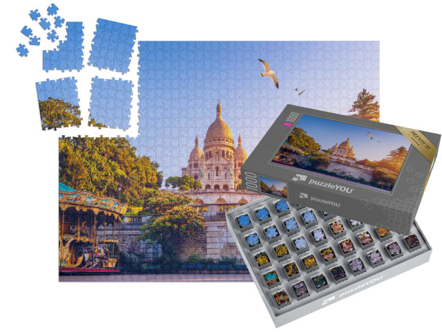 SMART SORTED® | Puzzle 1000 dílků „Bazilika Sacre Coeur, Paříž, Francie“