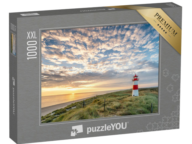 puzzle 1000 dílků XXL „Červený maják na ostrově Sylt, Severní Frísko, Šlesvicko-Holštýnsko, Německo“