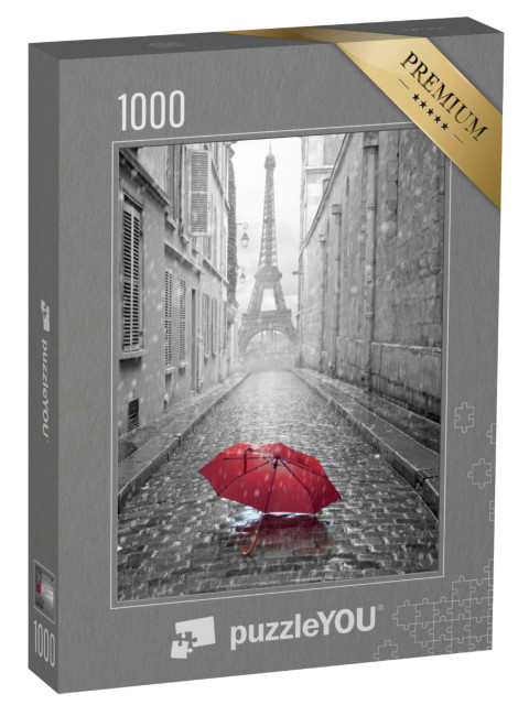 puzzle 1000 dílků „Eiffelova věž, pohled z pařížské ulice, Paříž, Francie“