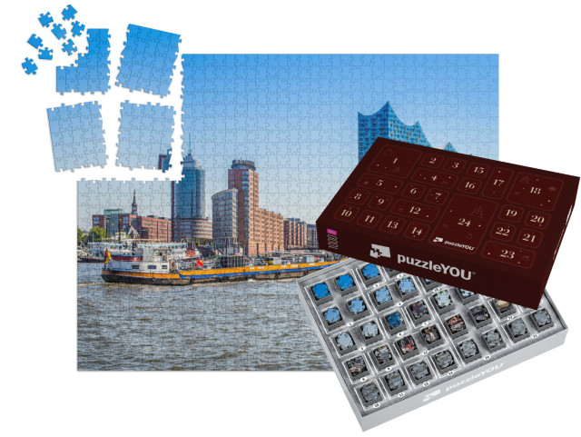 Adventní kalendář „Elfi, Elbphilharmonie v Hamburku, Německo“