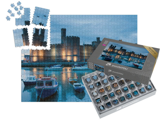 SMART SORTED® | Puzzle 1000 dílků „Hrad Caernarfon, Skotsko“