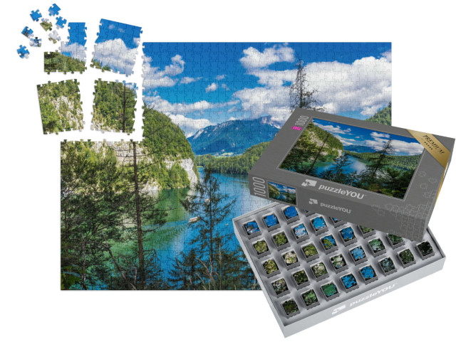 SMART SORTED® | Puzzle 1000 dílků „Königssee, Berchtesgaden, Bavorsko, Německo“