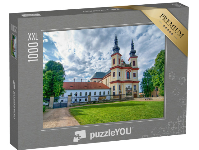 puzzle 1000 dílků XXL „Litomyšl: Pohled na kostel u zámku, Česká republika“