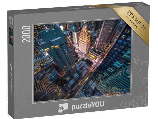 puzzle 2000 dílků „Manhattan, New York, pohled z ptačí perspektivy, USA“