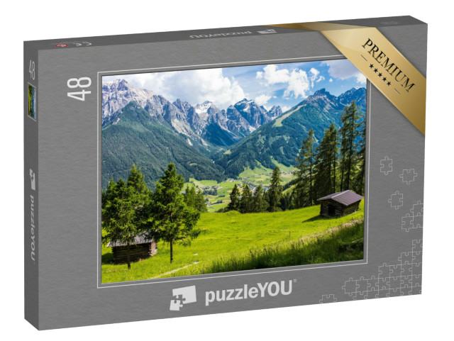 puzzle 48 dílků „Panoramatický pohled na údolí Stubai, Tyrolsko, Rakousko“