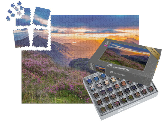 SMART SORTED® | Puzzle 1000 dílků „Pohled do údolí Glencoe, Skotská vysočina, Skotsko“