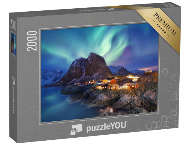 puzzle 2000 dílků „Polární záře na Lofotských ostrovech, Norsko“