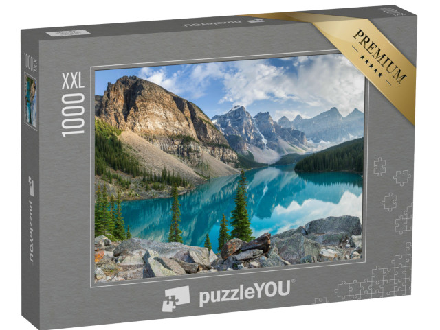 puzzle 1000 dílků XXL „Průzračné horské jezero v kanadské divočině, USA“