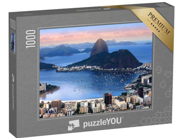 puzzle „Rio De Janeiro v záři večerního slunce, Brazílie“