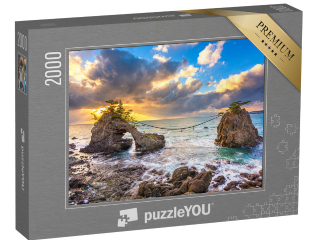 puzzle 2000 dílků „Skály Hatago-Iwa při západu slunce, Japonsko“