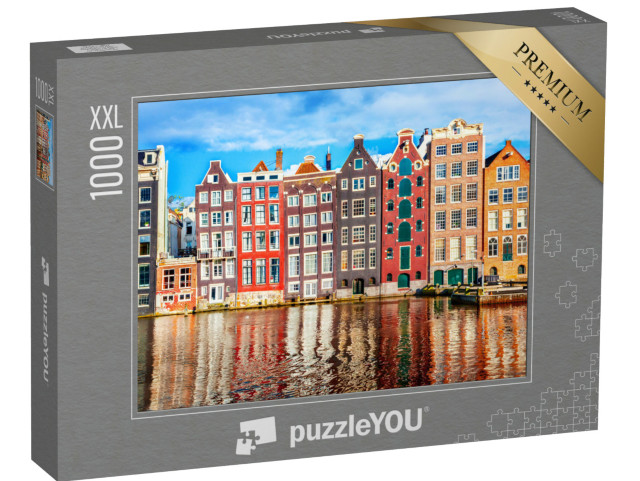 puzzle 1000 dílků XXL „Taneční domy v Amsterdamu, Holandsko“