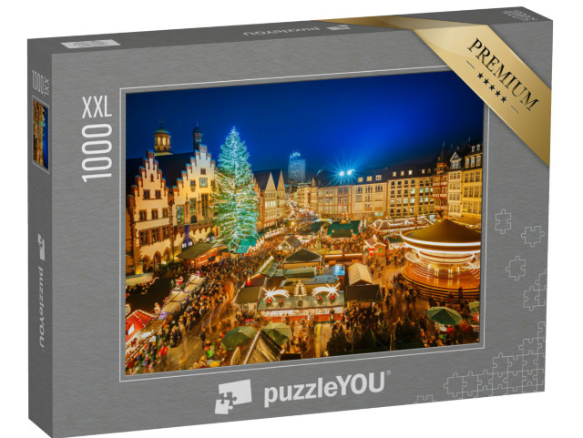 puzzle 1000 dílků XXL „Tradiční vánoční trh ve Frankfurtu nad Mohanem, Německo“