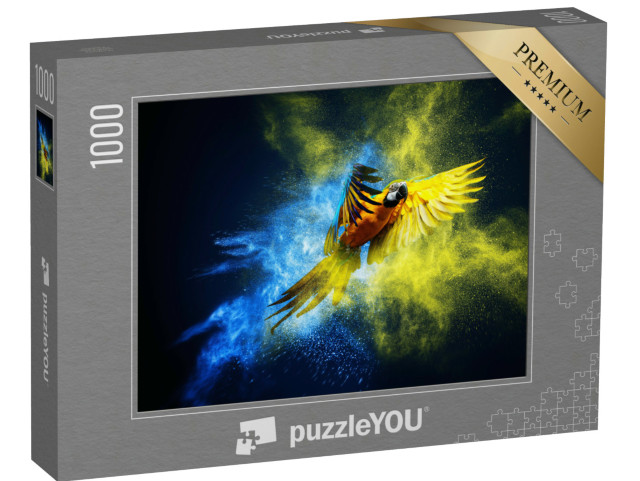 puzzle „Umělecky ztvárněné, létající makak“