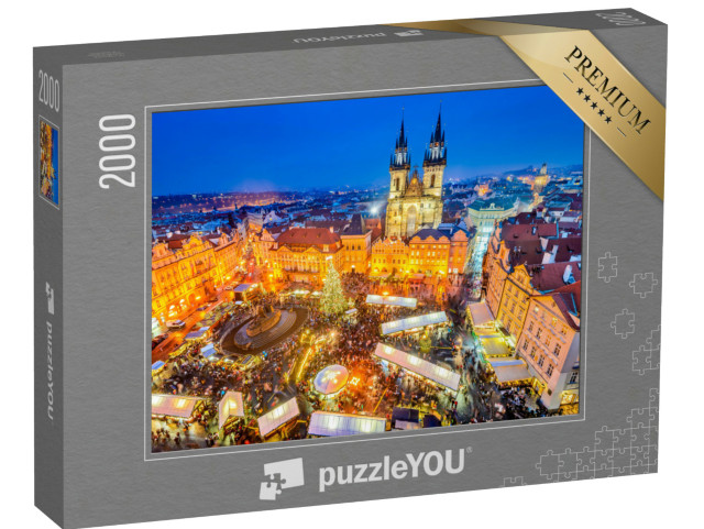 puzzle 2000 dílků „Vánoční trhy v Praze, Česká republika“