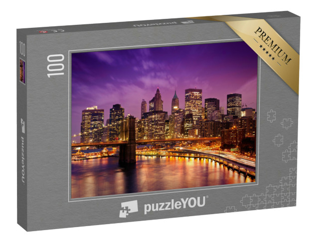 puzzle 100 dílků „Večerní panorama New Yorku, USA“