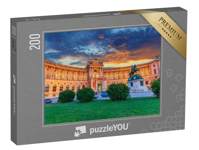 puzzle 200 dílků „Vídeňský Hofburg za soumraku, Rakousko“