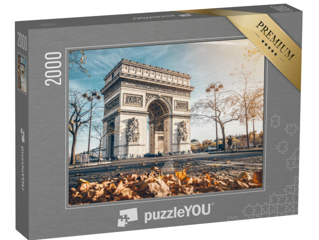 puzzle 2000 dílků „Vítězný oblouk, podzimní Paříž, Francie“