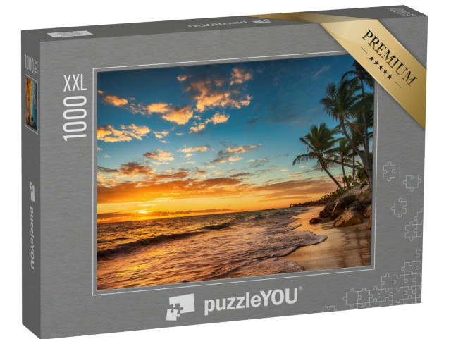 puzzle 1000 dílků XXL „Východ slunce na tropickém ostrově“