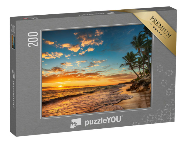 puzzle 200 dílků „Východ slunce na tropickém ostrově“