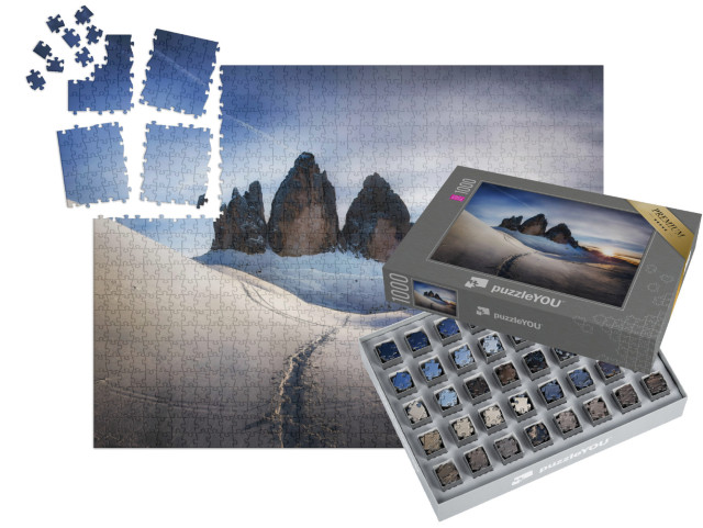 SMART SORTED® | Puzzle 1000 dílků „Zimní ráno na Třech vrcholech, Dolomity, Itálie“