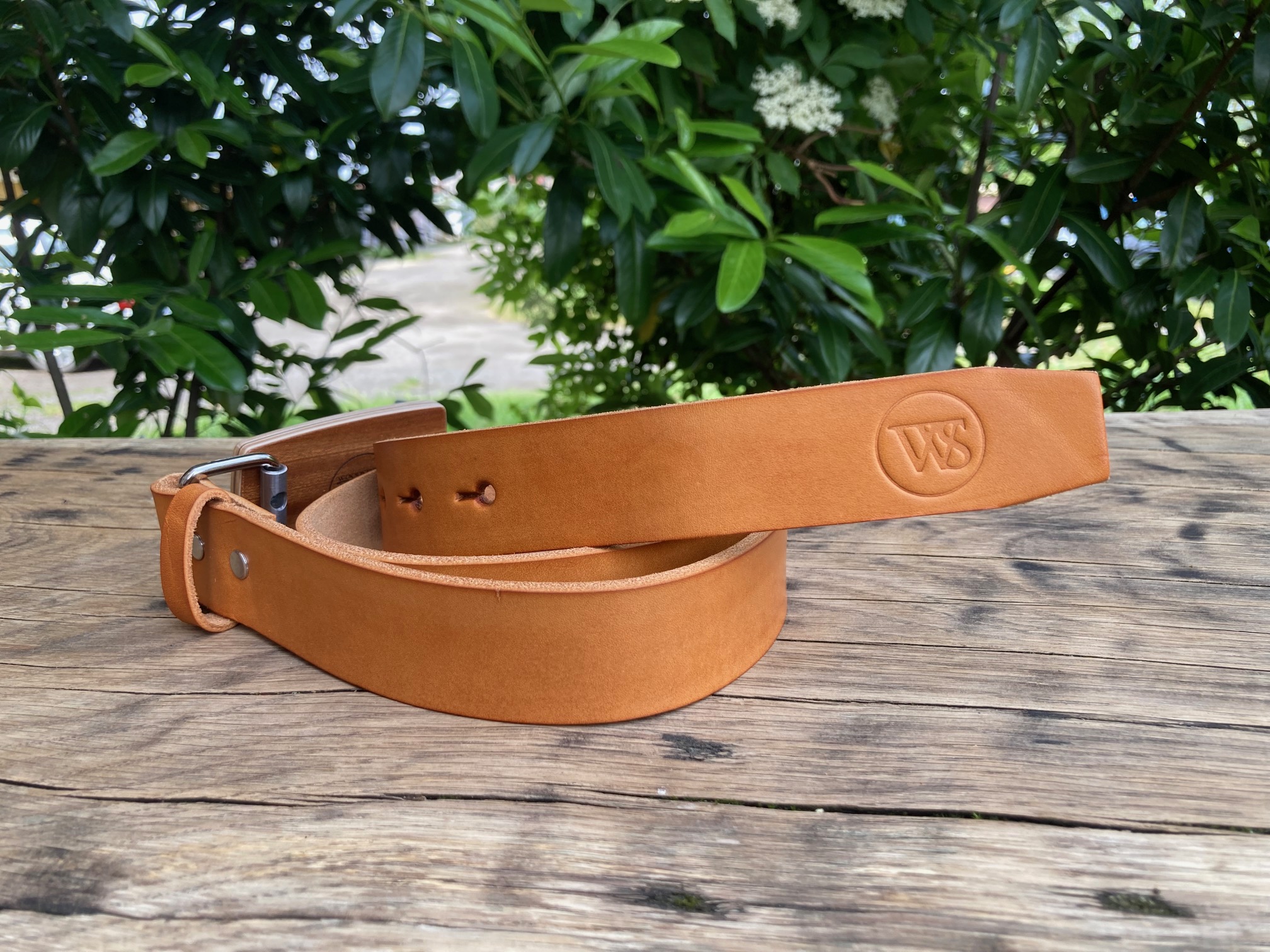 Wood Style Opasek Kulatý Ořech Obvod pasu: 90, Barva kůže: Caramel