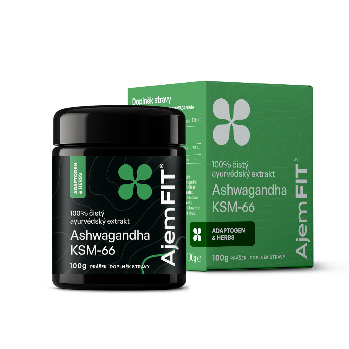AjemFIT Ashwagandha (Ayurvédský extrakt KSM66®) - v prášku (100g)