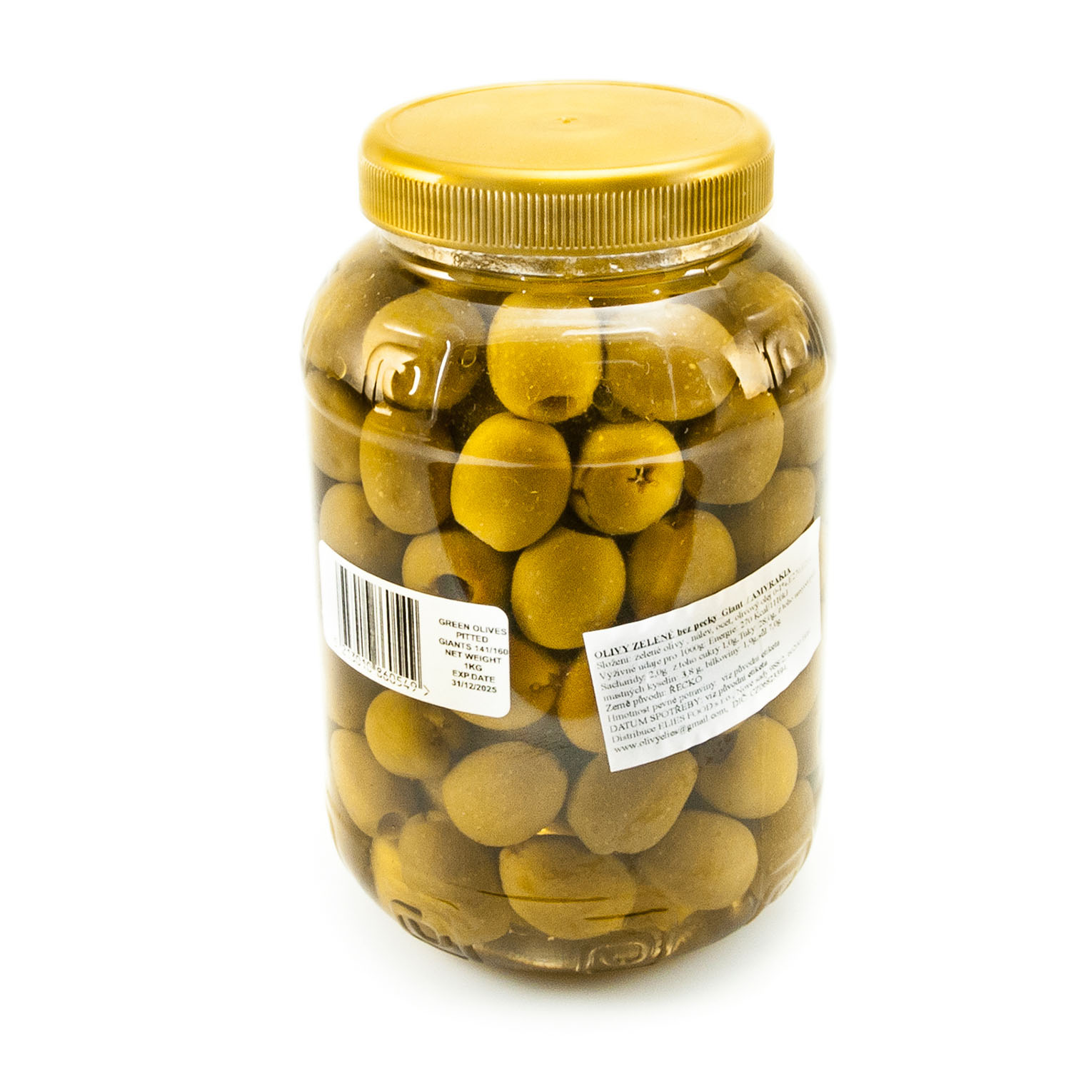 Nikolopoulos Estate Nikolos zelené olivy bez pecky (Pitted) Mamouth 1kg - Obrázek 2