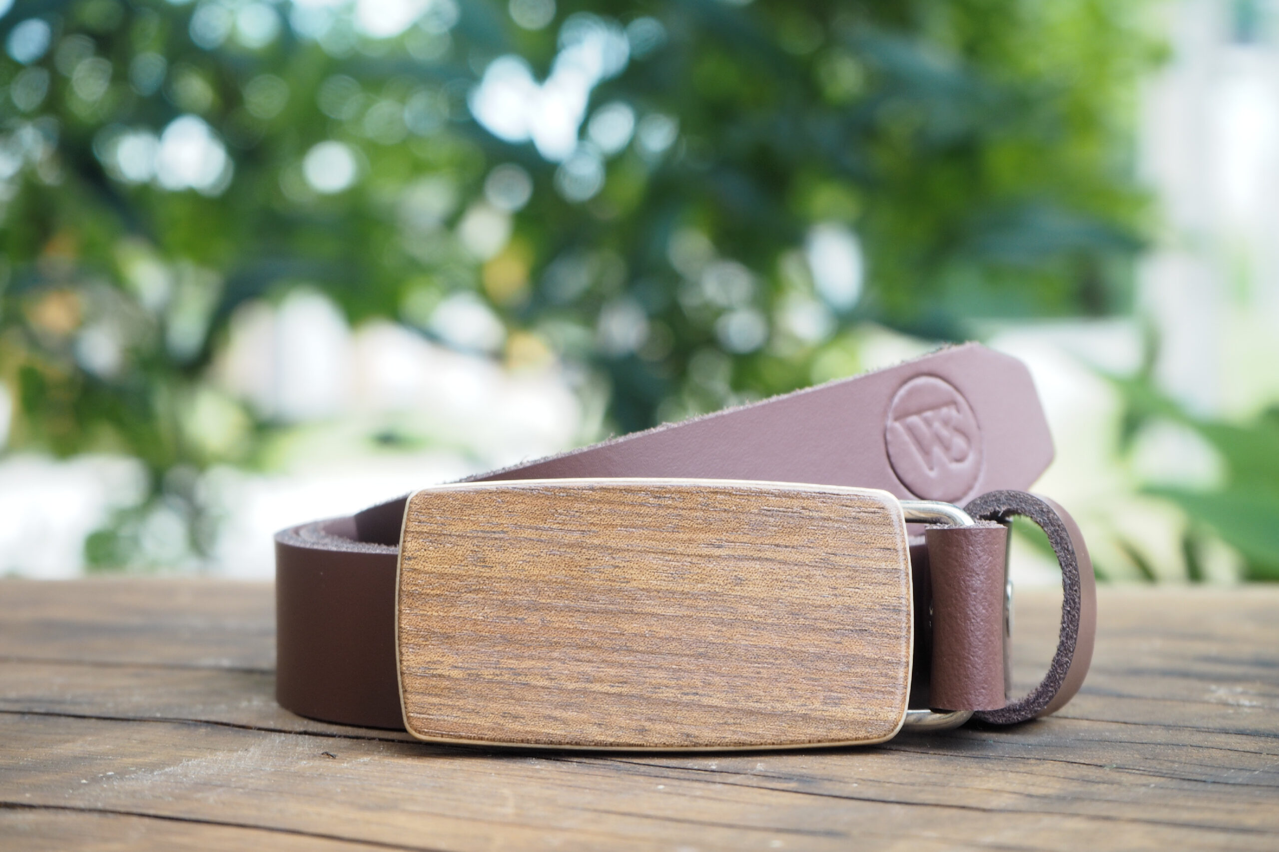 Wood Style Opasek Slim Ořech americký Obvod pasu: 105, Barva kůže: Hnědá