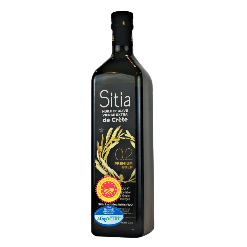 Sitia PREMIUM GOLD SITIA Kréta PREMIUM GOLD 0,2 Extra panenský olivový olej 1 l – sklo