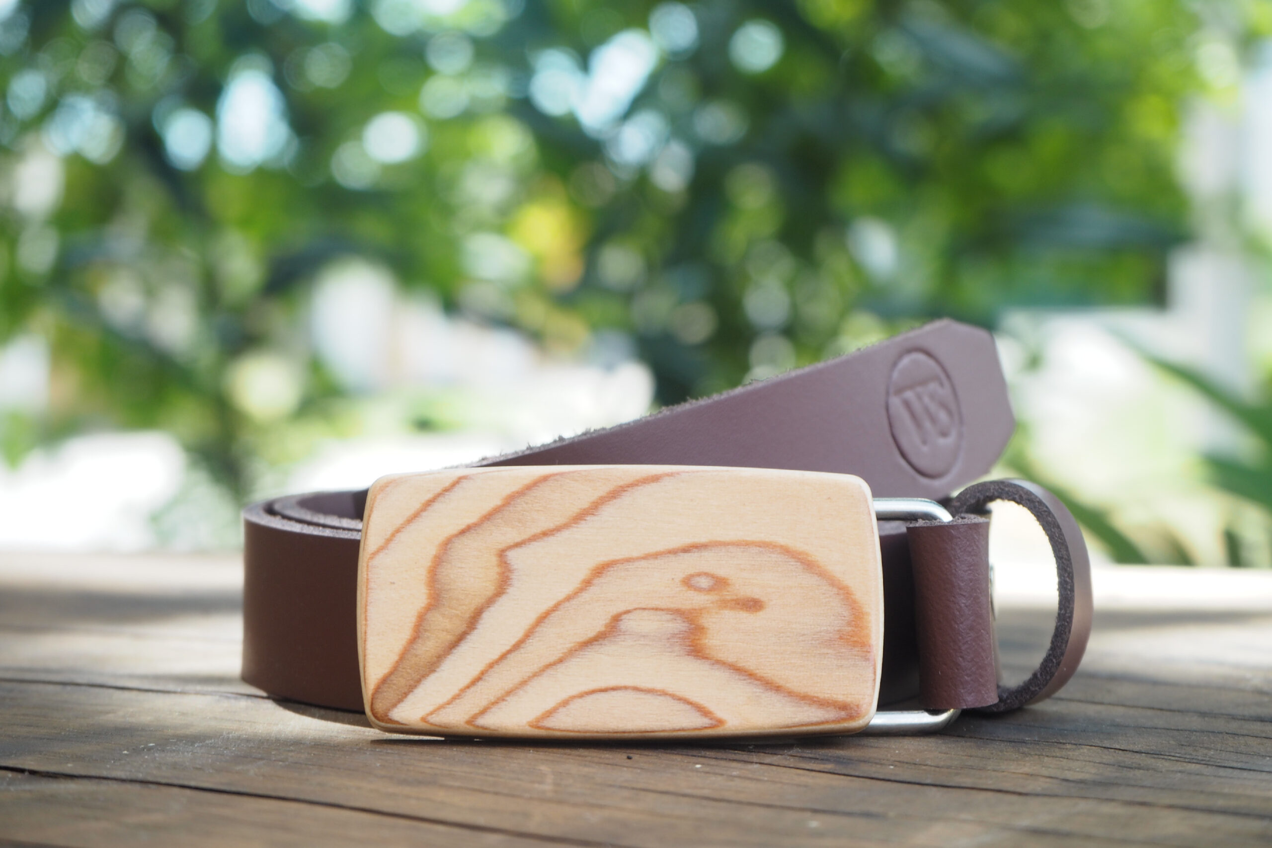 Wood Style Opasek Slim Kořenice Obvod pasu: 120, Barva kůže: Hnědá
