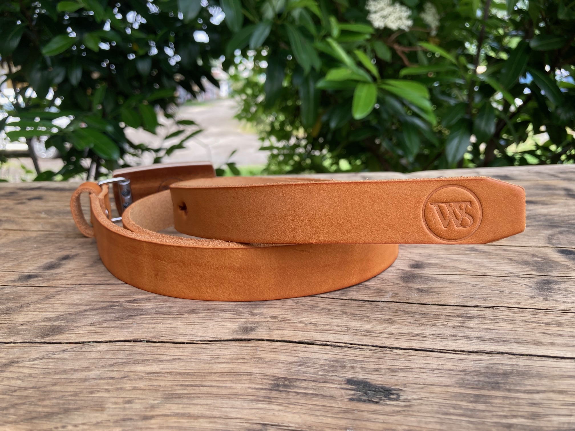 Wood Style Opasek Slim Třešeň Obvod pasu: 105, Barva kůže: Caramel