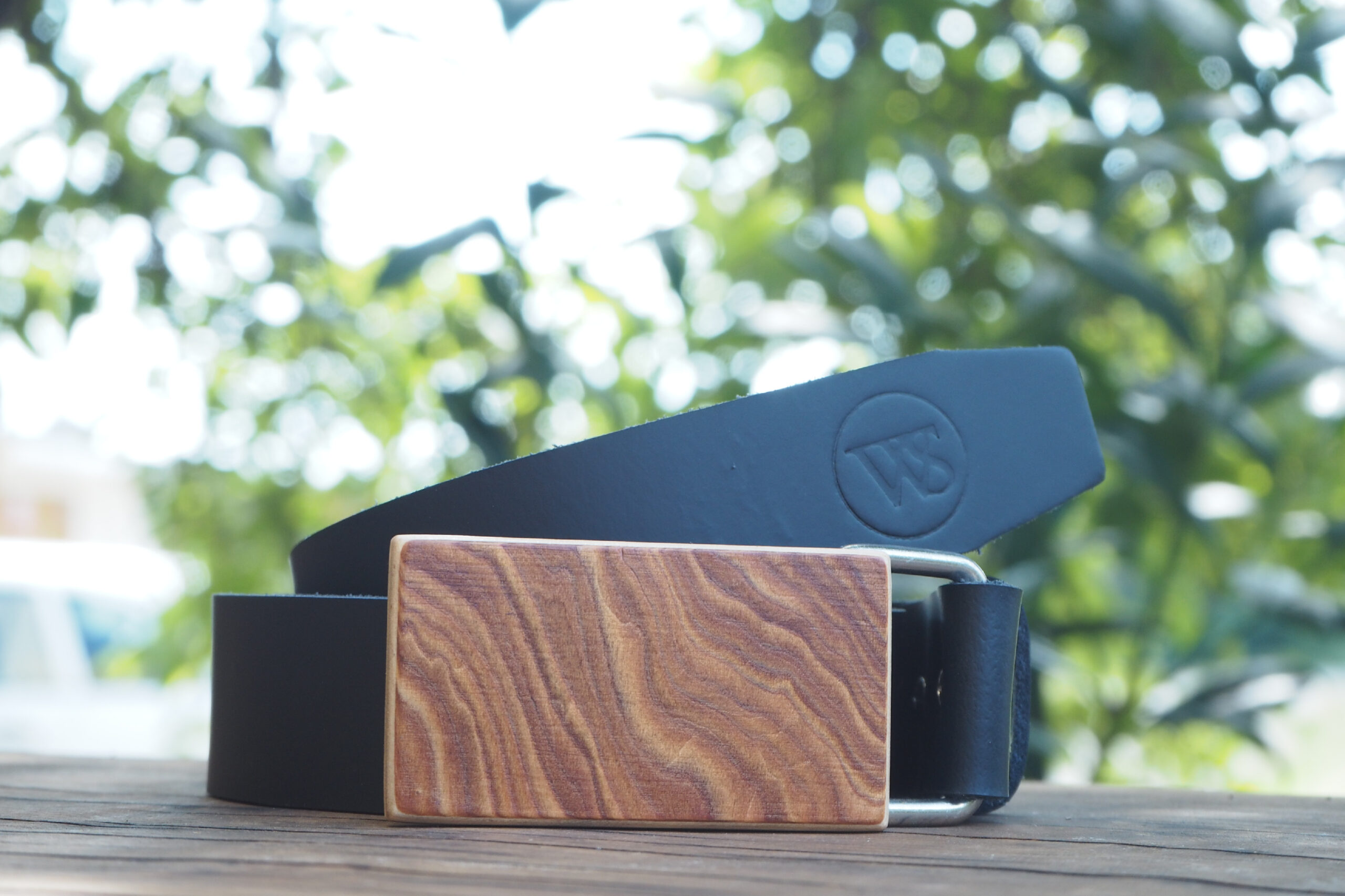 Wood Style Opasek Hranatý Kořenice Obvod pasu: 120, Barva kůže: Černá