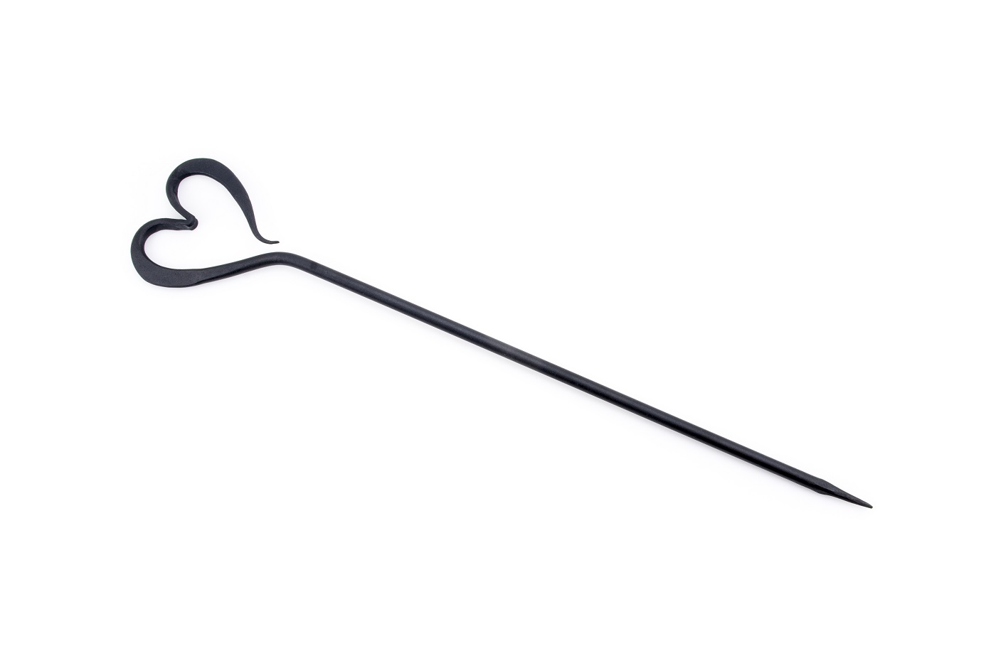 Krámek u kováře - černý kovaný zápich do květináče, 37cm