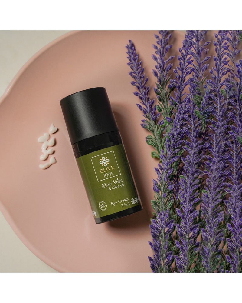 OLIVE SPA oční krém 3 v 1 s bio olivovým olejem, aloe vera a edemine® 30 ml - Obrázek 4