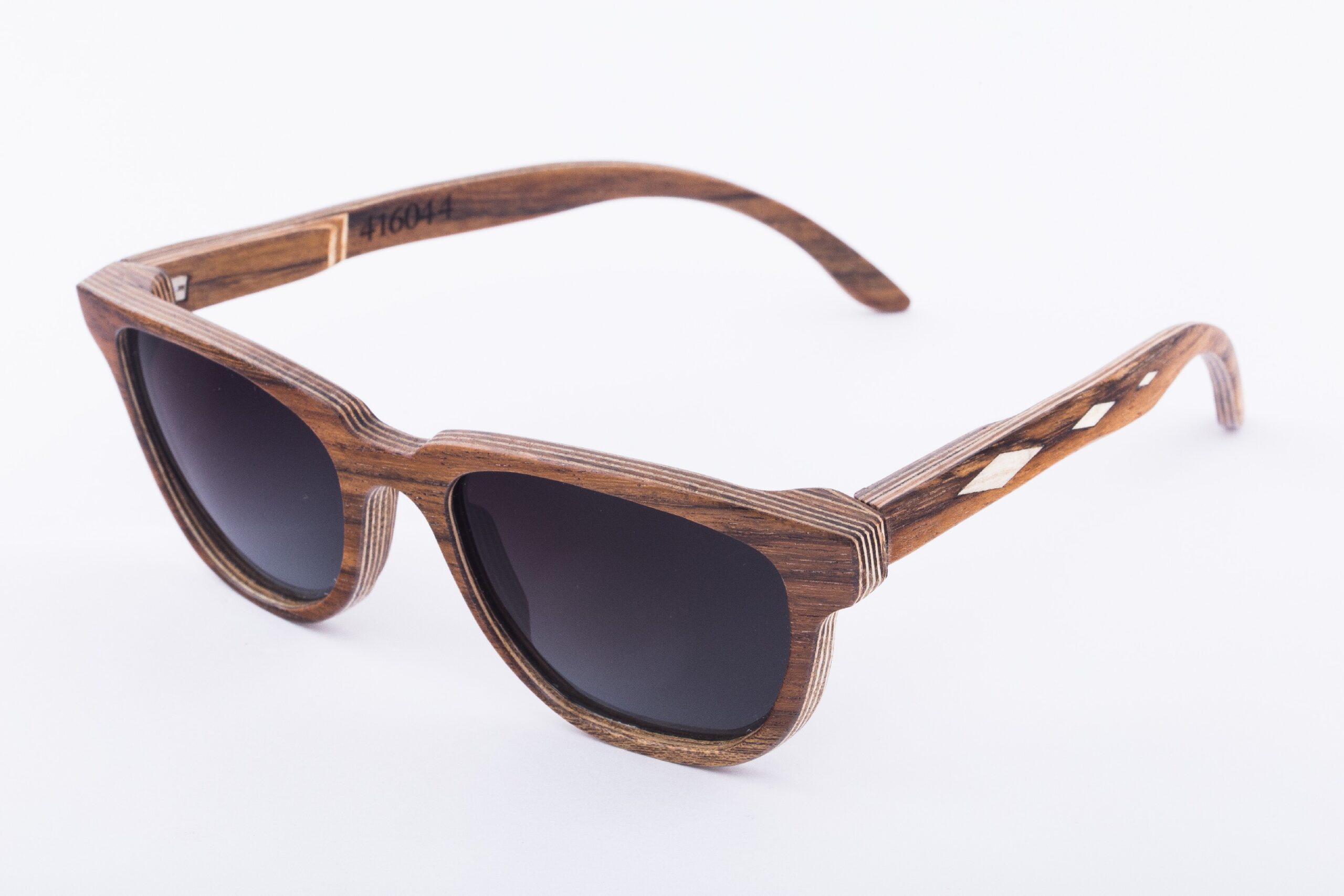 Wood Style Dřevěné brýle Tágo Barva fóiler: Zelená zrcadlová, Barva dýhy: Indická třešeň