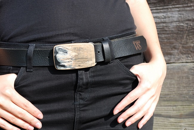 Wood Style Opasek Skejt Kulatý Obvod pasu: 80, Barva kůže: Černá