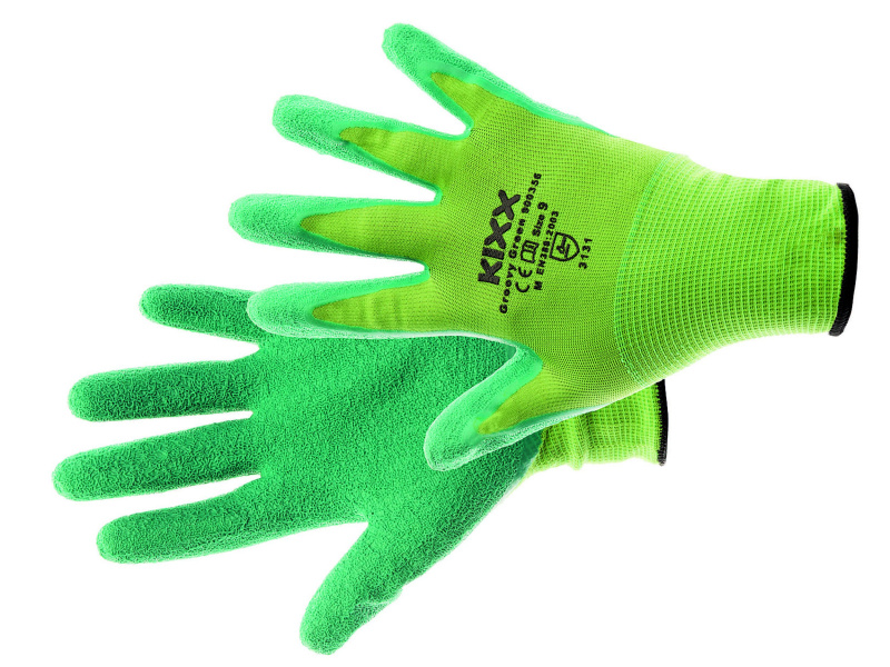 AgroBio Rukavice GROOVY GREEN 1 pár velikost 8