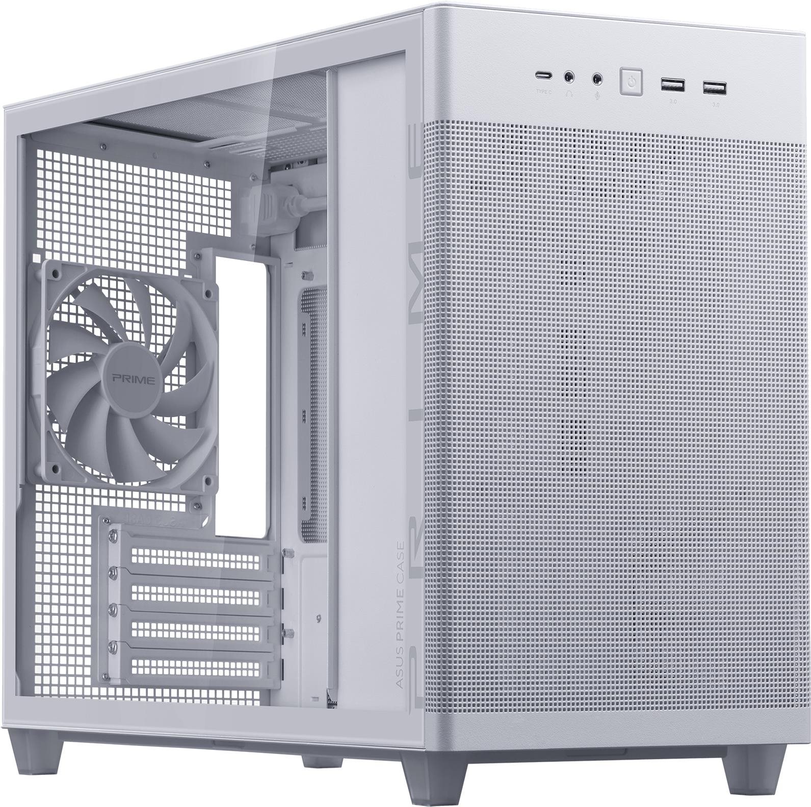 ASUS Prime AP201 Tempered Glass White