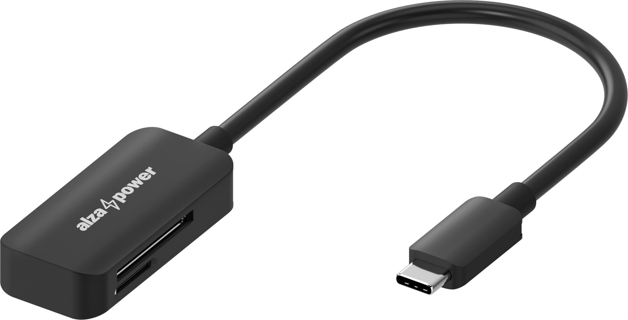 AlzaPower USB-C 3.2 Gen 1 Memory Card Reader černý