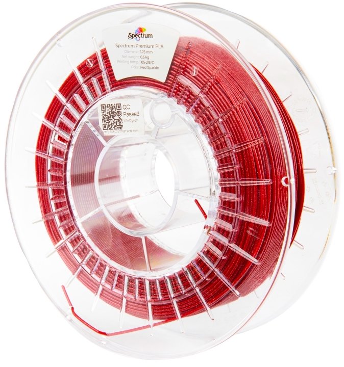 Filament Spectrum PLA Glitter 1.75mm SPARKLE Red 0.5kg