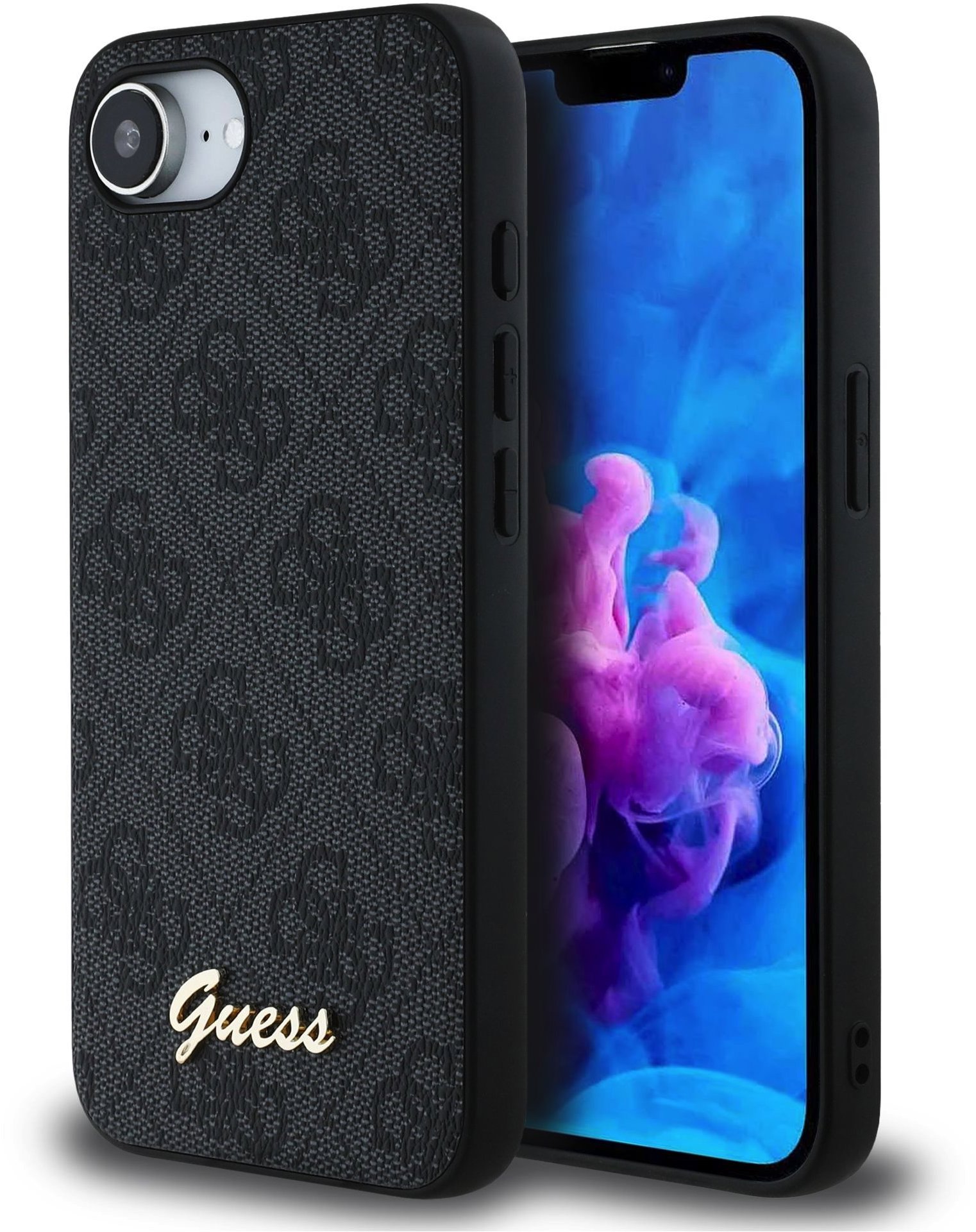 Guess 4G Script Logo MagSafe Zadní Kryt pro iPhone 16e/17e Black