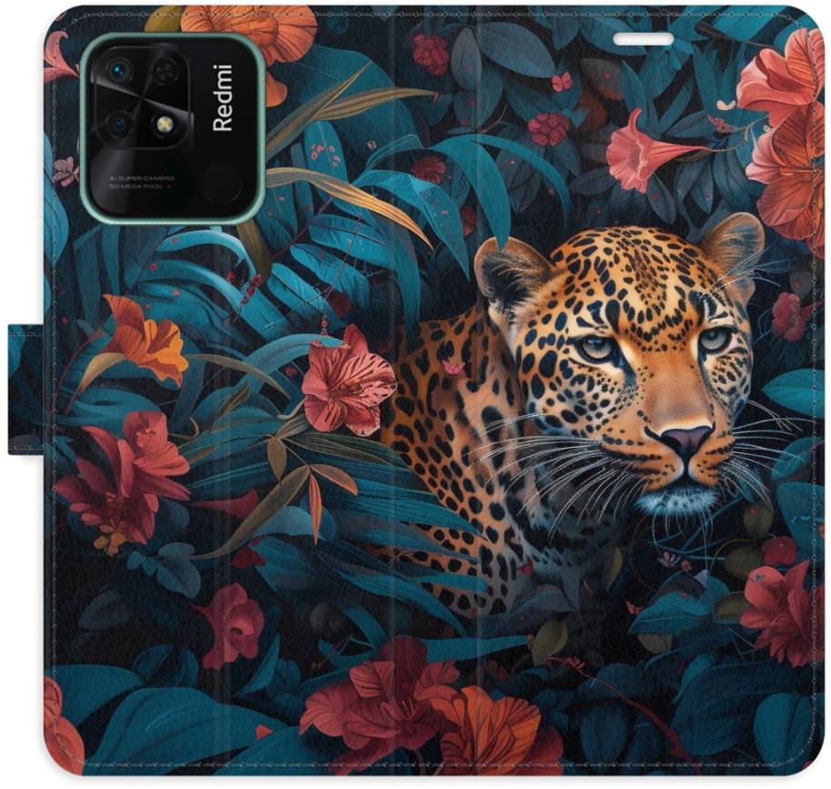 iSaprio Flip pouzdro Flower Jaguar 02 pro Xiaomi Redmi 10C